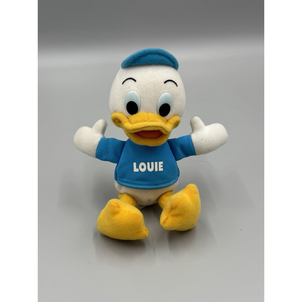 Disney Louie Duck Kids Star Mattel Beanbag Plush Donald Duck Nephew 7"